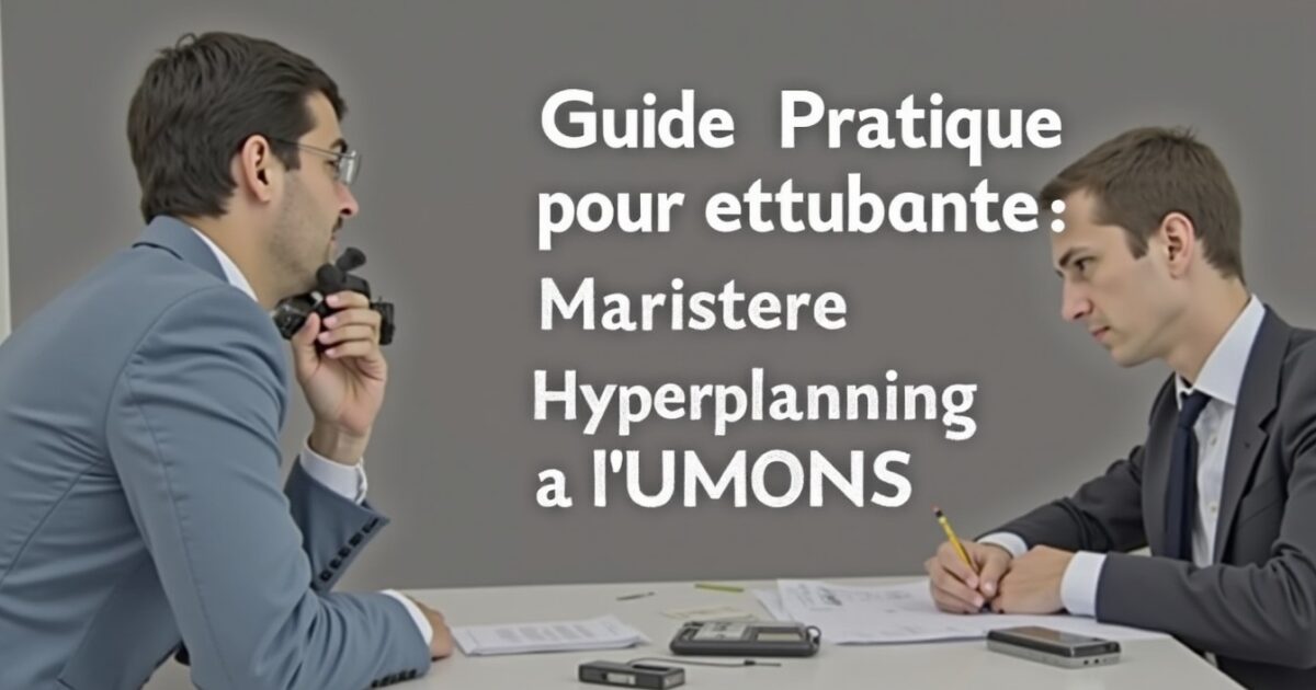 Guide pratique pour étudiants : maîtriser Hyperplanning à l'UMONS